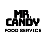 logo com o nome mr candy food service em preto