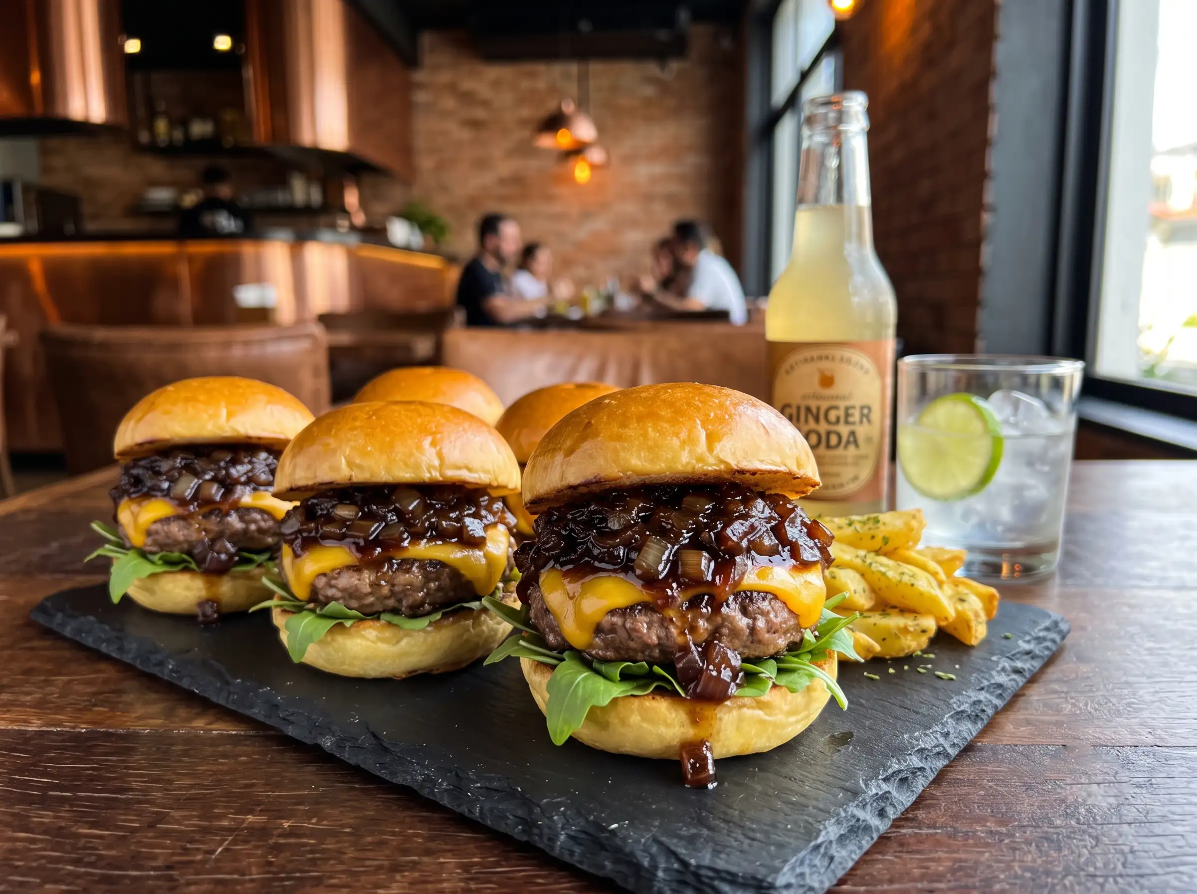 Mini Burger de Costela com Cebola Caramelizada